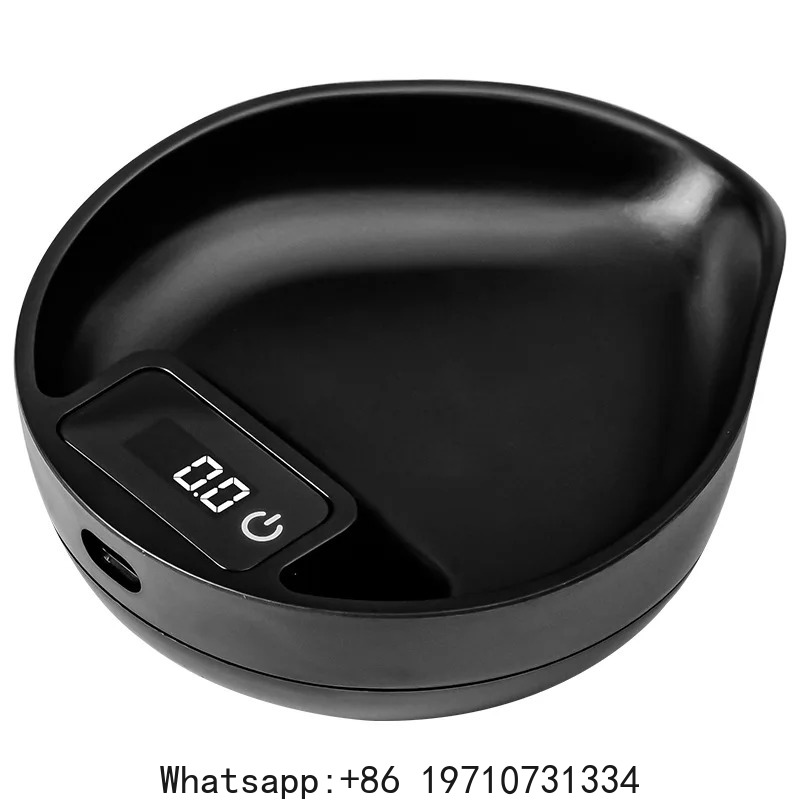 Kitchen Scale Precise - เครื่องชั่งกาแฟดิจิตอลขนาดเล็ก ความแม่นยำ 0.1 กรัม เครื่องชั่งน้ำหนักสำหรับชงเอสเพรสโซ พร้อมถาดใส่เมล็ดกาแฟ