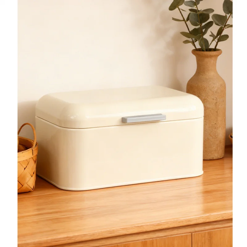 Kitchen Baking Counter - กล่องเก็บขนมปังโลหะ, ภาชนะเก็บอาหารแห้งสำหรับเคาน์เตอร์ครัว, สำหรับเก็บขนมปัง, ขนมปังม้วน, ขนมอบ, ของว่าง,