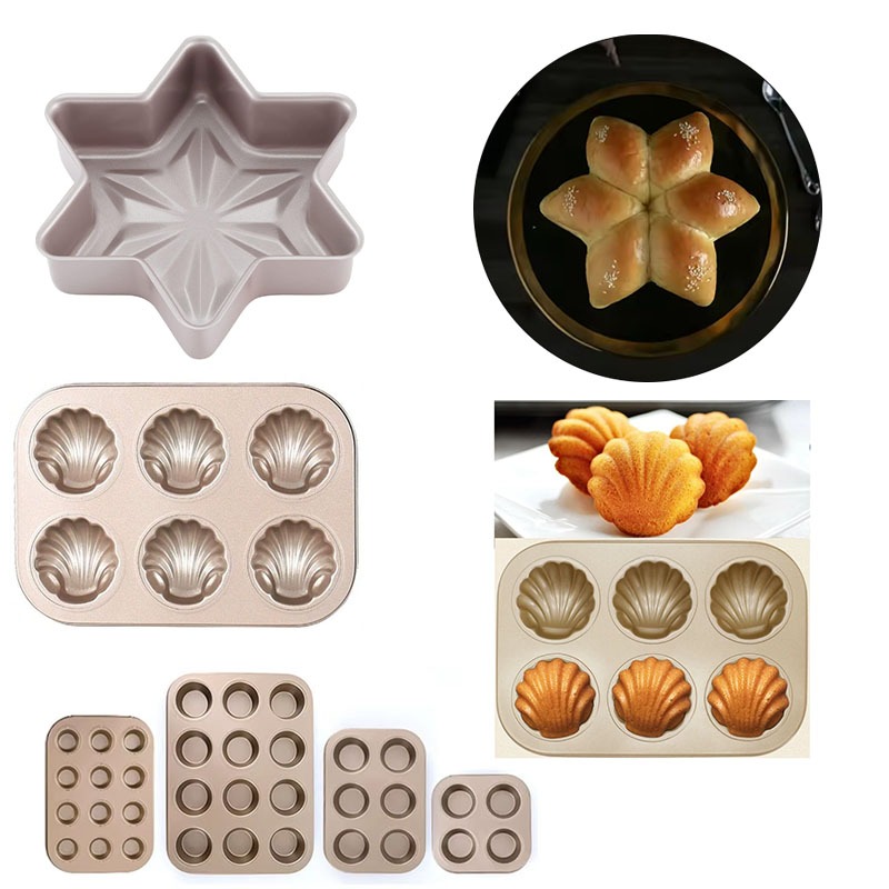 Kitchen Essentials Baking Tray - Non-Stick Cupcake PAN ถาดมัฟฟินเหล็กคาร์บอนเบเกอรี่แม่พิมพ์สําหรับคัพเค้กมัฟฟินบิสกิตทนทาน Bakeware KITCHEN