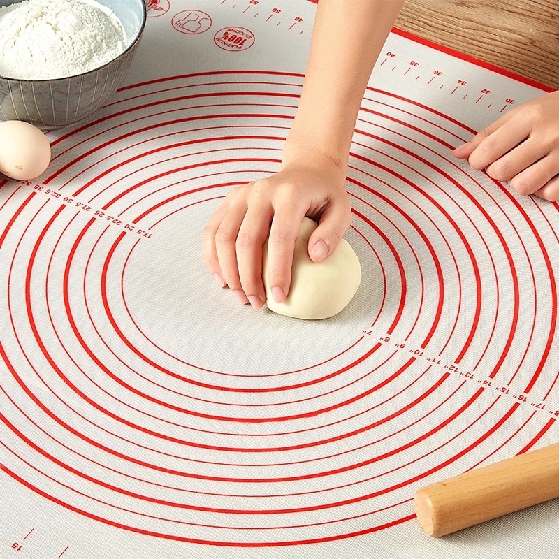 Kitchen Baking Counter - แผ่นรองทำขนมซิลิโคนกันลื่น ขนาดใหญ่พิเศษ สำหรับทำขนม อบขนม รีดแป้ง รองอบ