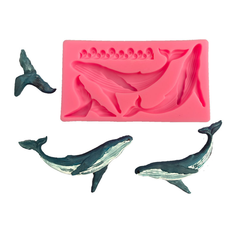 Kitchen Baking Store - ปลาวาฬ DIY ซิลิโคนแม่พิมพ์ Ocean Series Fondant