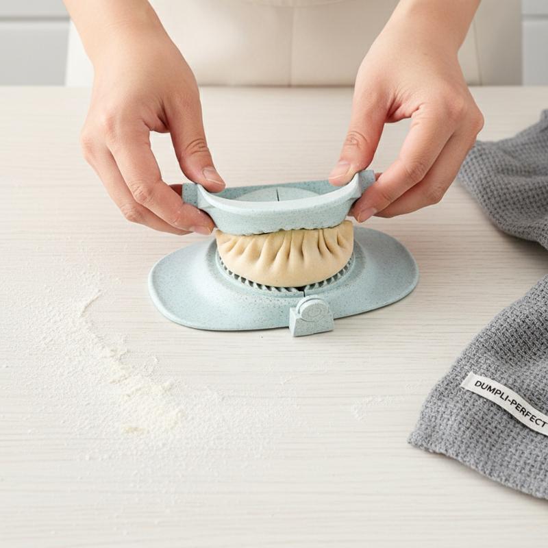 Kitchen Baking Store - แม่พิมพ์ทำเกี๊ยวจากฟางข้าวสาลีแบบใช้มือ อุปกรณ์ครัว ปลอดสาร BPA สำหรับทำเกี๊ยวโฮมเมด อุปกรณ์จัดปาร์ตี้