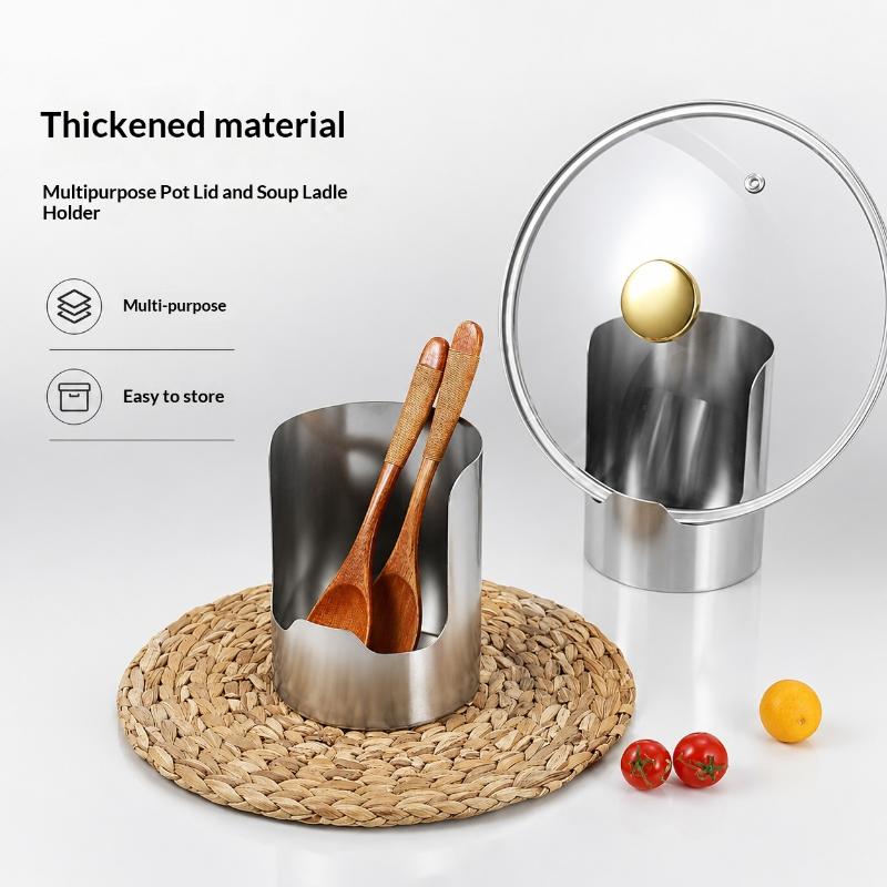 Kitchen Baking Counter - ที่วางตะหลิวสแตนเลส ทนความร้อน กันลื่น วางช้อนได้มั่นคง ทำความสะอาดง่าย สำหรับวางบนเคาน์เตอร์ครัว