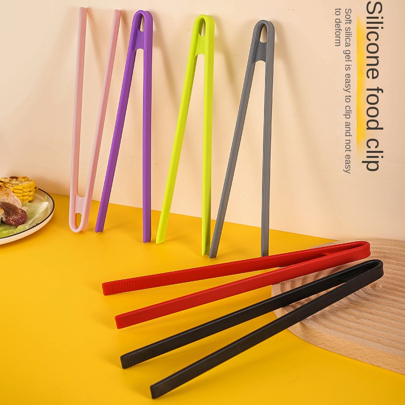Kitchen Baking Store - ที่คีบอาหารซิลิโคน ที่คีบขนมปัง ที่คีบกันลื่นสำหรับครัว อุปกรณ์คีบอาหาร ที่คีบบาร์บีคิว อุปกรณ์ทำสลัด