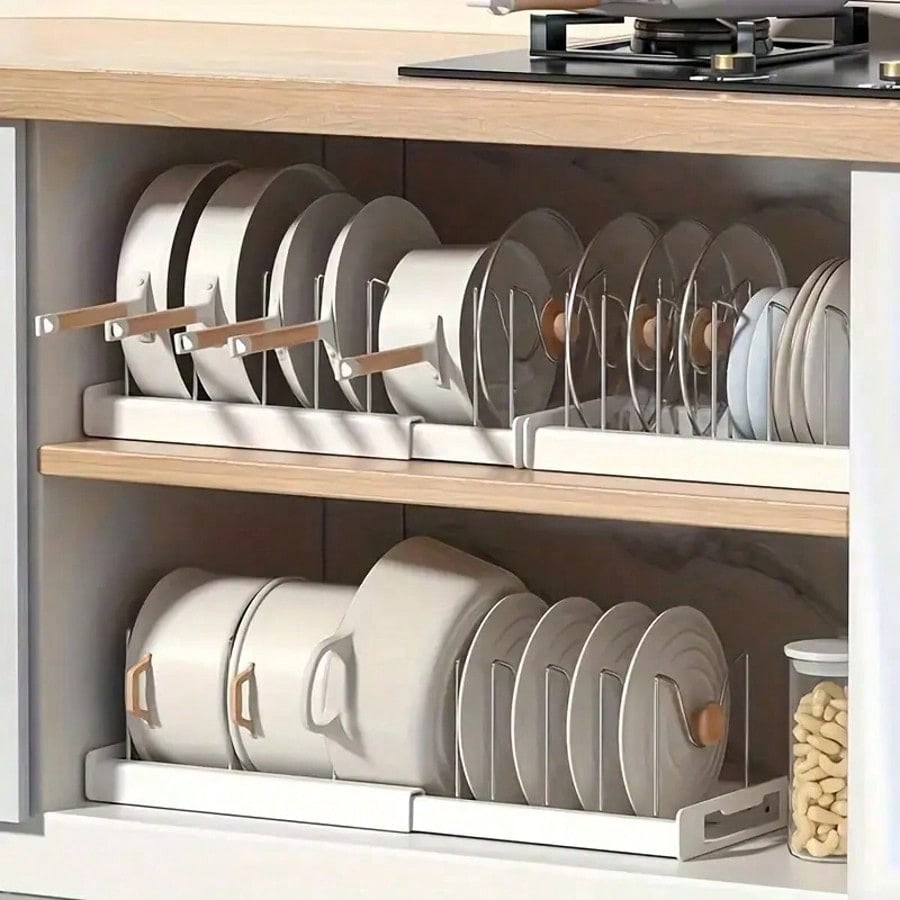 ชั้นวางของแบบปรับได้สำหรับจัดเ - Kitchen Cabinet Baking Organizer บทวิจารณ์และราคา
