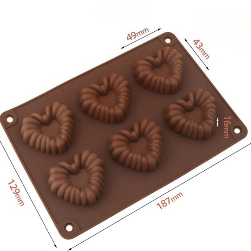รูปหัวใจซิลิโคนช็อกโกแลตแม่พิม - Baking Kitchen Diy บทวิจารณ์และราคา