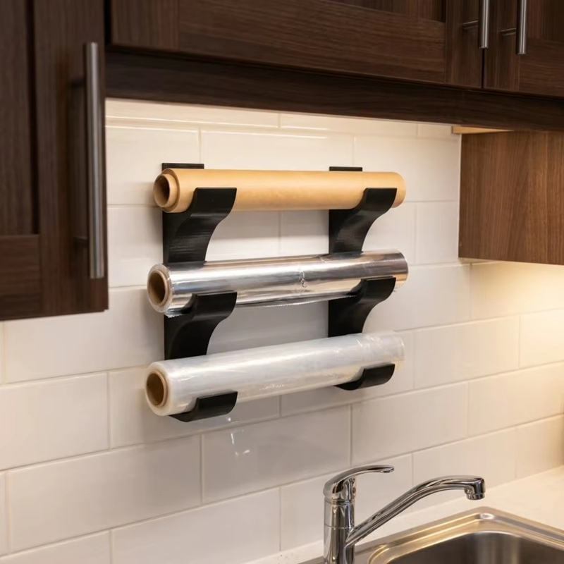 ที่วางกระดาษห่ออาหารแบบ 3 ชั้น - Kitchen Cabinet Baking Organizer บทวิจารณ์และราคา