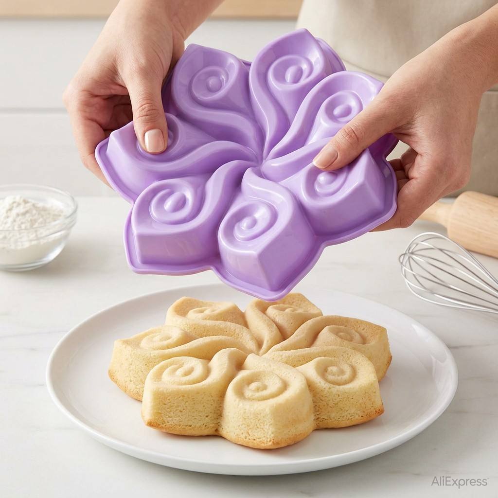 แม่พิมพ์เค้กซิลิโคนรูปดอกไม้ขน - Kitchen Baking Store บทวิจารณ์และราคา