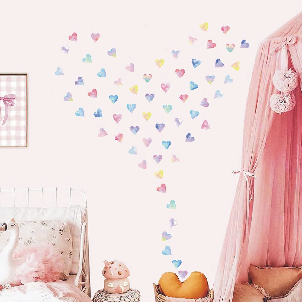 หัวใจหลากสีสันคู่สติ๊กเกอร์ติด - Kitchen Queen บทวิจารณ์และราคา