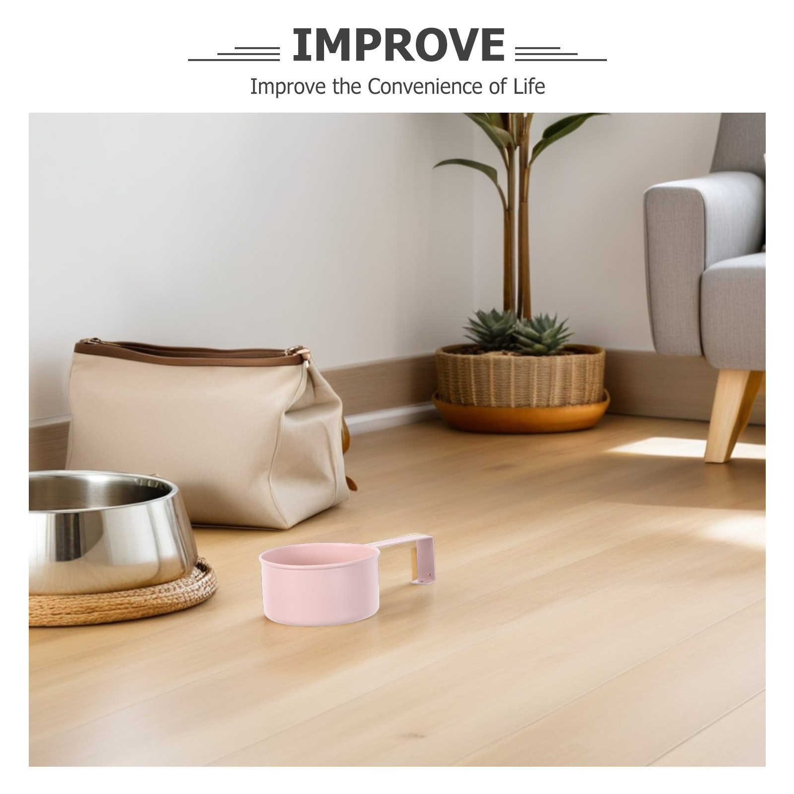 ที่ตักผงซักผ้าด้ามยาว สีชมพู ท - Baking Powder Kitchen บทวิจารณ์และราคา