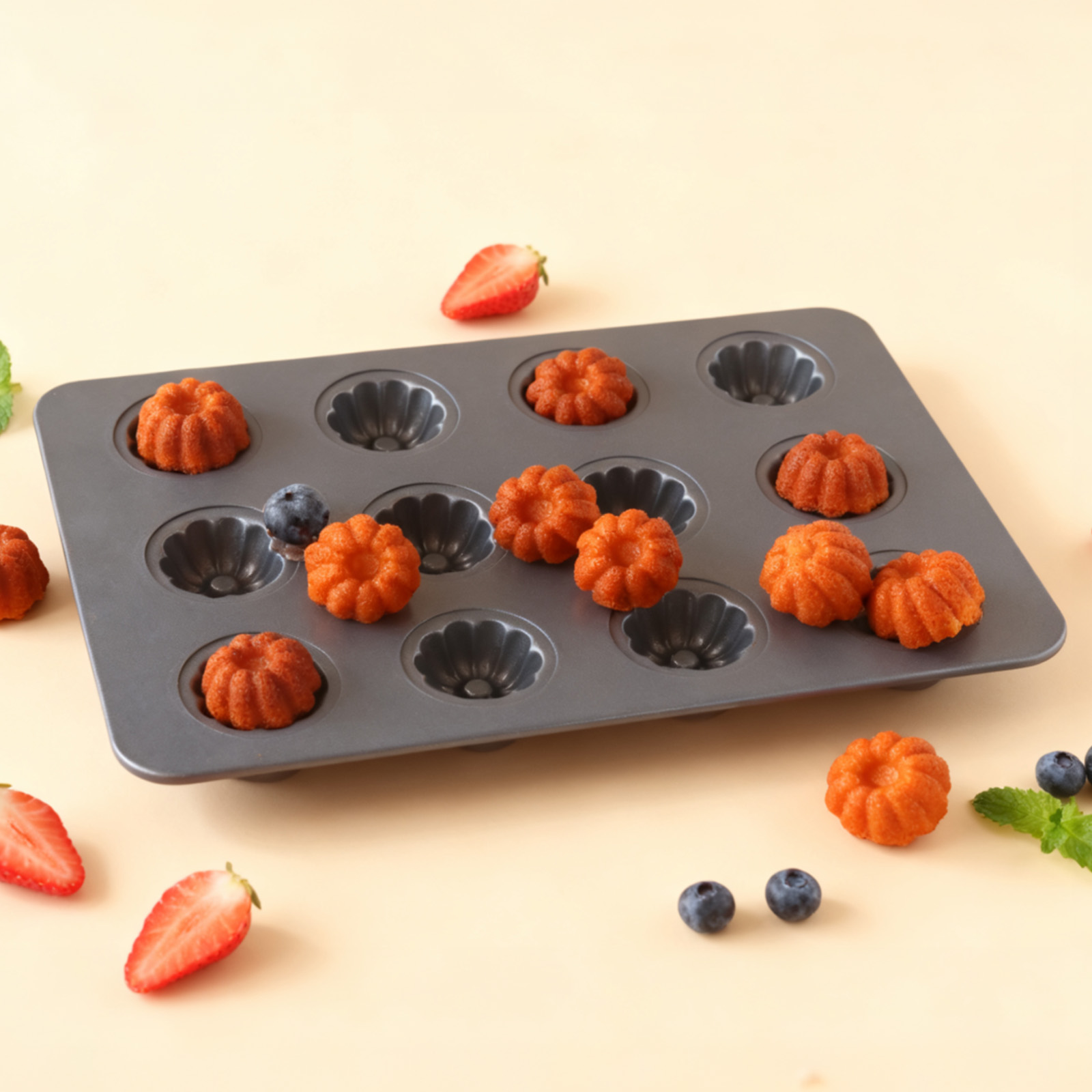 พิมพ์อบขนมมินิคูโกลฟ 12 หลุม ท - Bread Baking Kitchen Utensils บทวิจารณ์และราคา