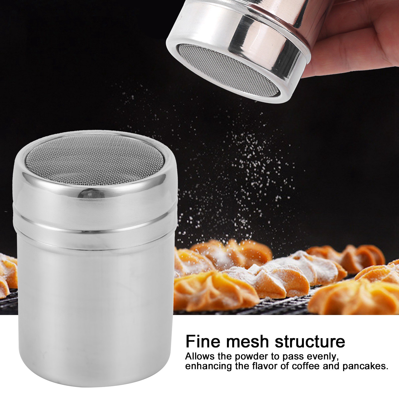 เครื่องร่อนแป้งละเอียด สแตนเลส - Baking Powder Kitchen บทวิจารณ์และราคา