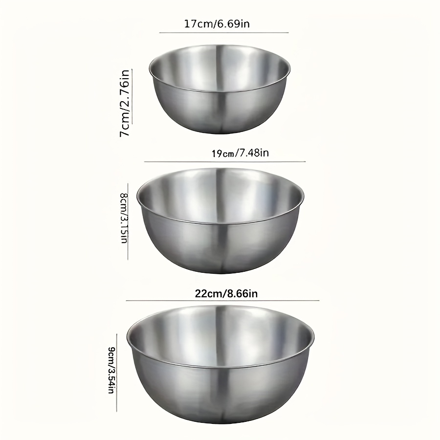 ชุดชามสลัดสแตนเลส 3 ชิ้น ชามผส - Kitchen Baking Store บทวิจารณ์และราคา