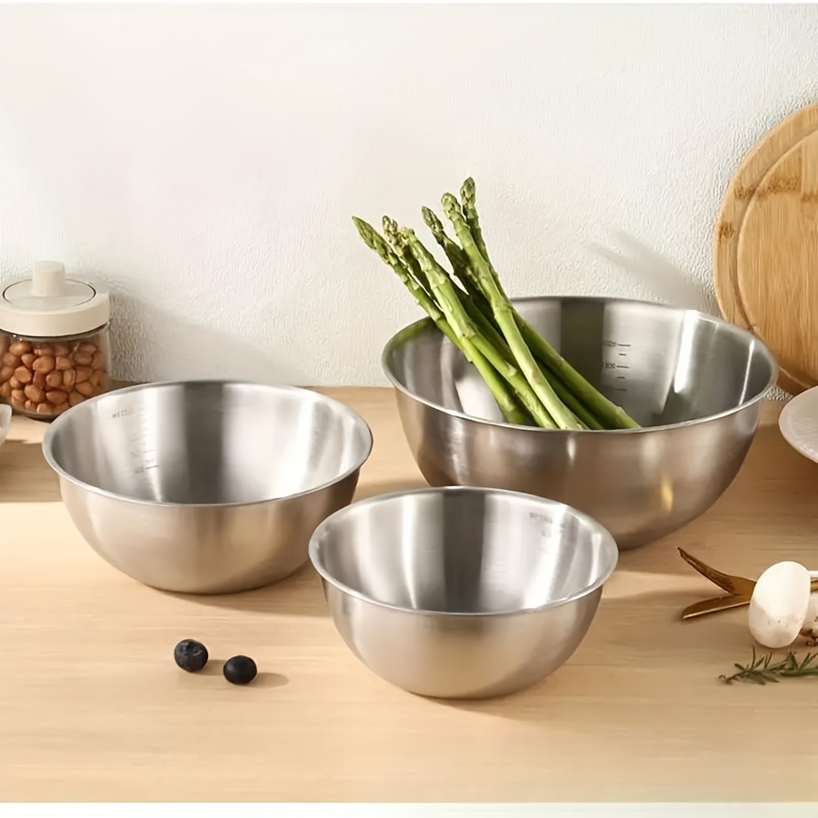ชุดชามสลัดสแตนเลส 3 ชิ้น ชามผส - Kitchen Baking Store บทวิจารณ์และราคา
