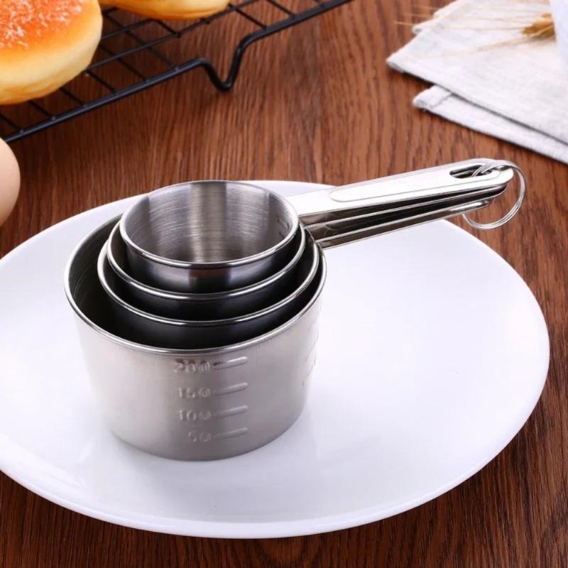 ชุดถ้วยตวงและช้อนสแตนเลส 4 ชิ้ - Kitchen Scale Precise บทวิจารณ์และราคา