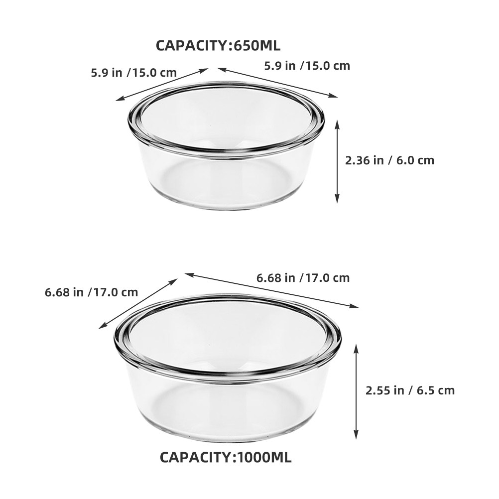 ชุดชามแก้วทนความร้อน 2 ชิ้น ชา - Kitchen Glass Baking Set บทวิจารณ์และราคา
